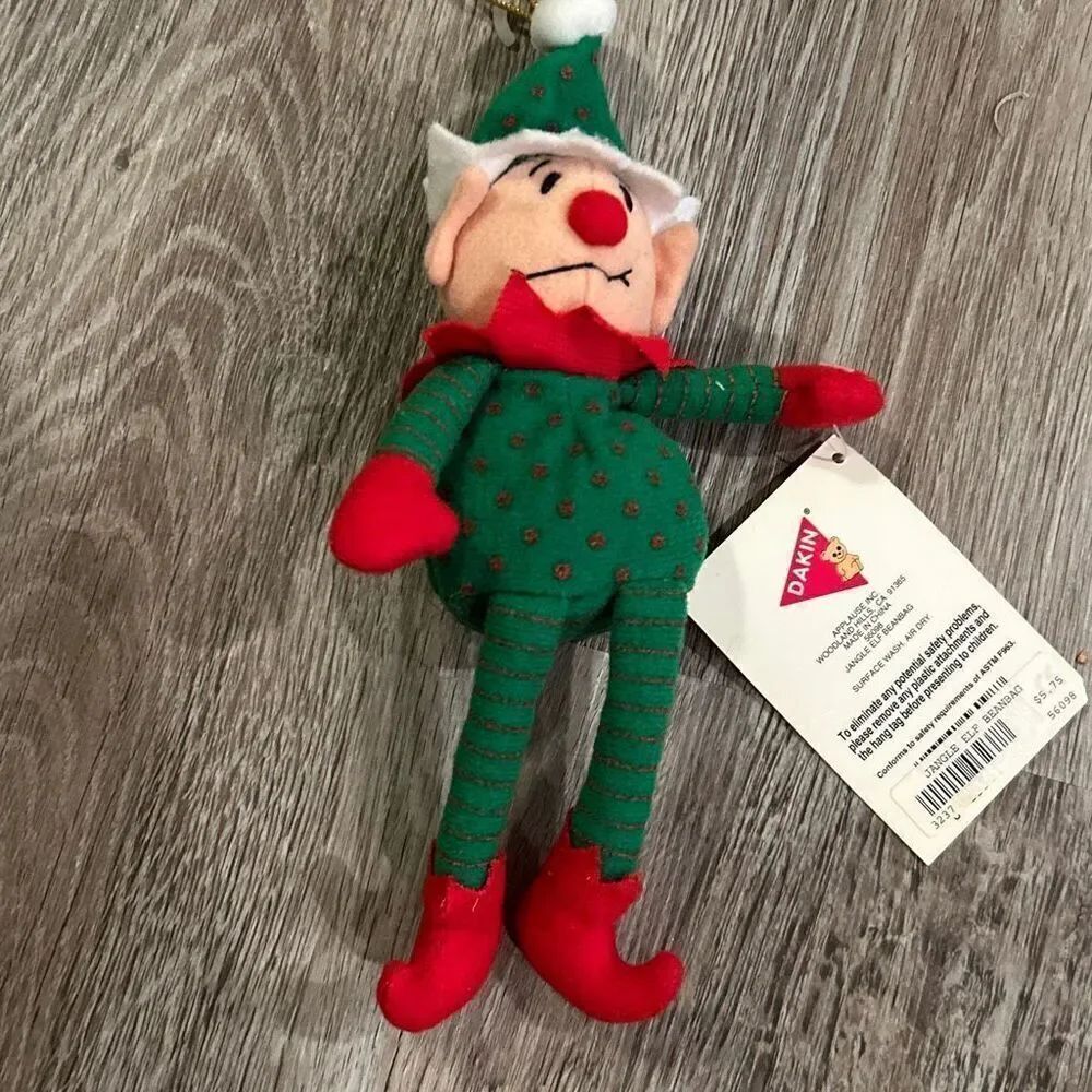 NEW Dakin Jingle Elf Christmas tree ornament stuffed dolls plush